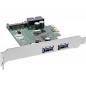 Preview: InLine® Schnittstellenkarte 4x USB 3.0 (2+2) PCIe inkl. Low-Profile Slotblech