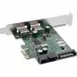 Preview: InLine® Schnittstellenkarte 4x USB 3.0 (2+2) PCIe inkl. Low-Profile Slotblech