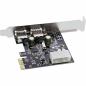 Preview: InLine® Schnittstellenkarte 2x USB 3.0 PCIe inkl. Low-Profile Slotblech