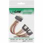 Preview: InLine® SATA Strom-Y-Kabel SATA Buchse an 2x SATA Stecker mit Sicherheitslasche 0,15m