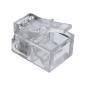 Preview: RJ11 Modularstecker 6P4C – Zum Crimpen auf Flachkabel, 10er Pack