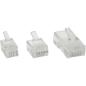 Preview: RJ11 Modularstecker 6P4C – Zum Crimpen auf Rundkabel, 10er Pack