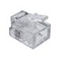 Preview: RJ11 Modularstecker 6P4C – Zum Crimpen auf Rundkabel, 10er Pack