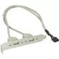 Preview: InLine® Slotblech USB 2.0, 2x USB Buchse auf 1x 10pol Pfostenverbinder 35cm