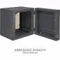Mobile Preview: 19" Wandschrank 15HE Triton RBA-15-AD5-BAX-A1 600x515 zweiteilig Glastür schwarz