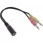 Preview: InLine® Audio Headset Adapterkabel 2x 3,5mm Klinke Stecker an 3,5mm Klinke Buchse 4pol. OMTP 0,15m Preview: InLine® Audio Headset Adapterkabel 2x 3,5mm Klinke Stecker an 3,5mm Klinke Buchse 4pol. OMTP 0,15m