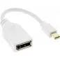 Preview: InLine® Kabel Mini DisplayPort Stecker zu DisplayPort Buchse 4K2K weiß 0,15m Preview: InLine® Kabel Mini DisplayPort Stecker zu DisplayPort Buchse 4K2K weiß 0,15m