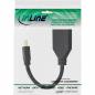 Preview: InLine® Kabel Mini DisplayPort Stecker zu DisplayPort Buchse 4K2K weiß 0,15m