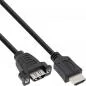 Preview: InLine® HDMI 4K2K Adapterkabel zum Einbau HDMI A Stecker/Buchse 0,6m Preview: InLine® HDMI 4K2K Adapterkabel zum Einbau HDMI A Stecker/Buchse 0,6m