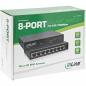Preview: InLine® Netzwerk Switch 8 Port Gigabit Ethernet 10/100/1000MBit/s Desktop Metall lüfterlos geschirmte Ports