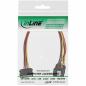 Preview: InLine® SATA Strom-Y-Kabel SATA Buchse an 2x SATA Stecker mit Sicherheitslasche 0,3m