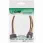 Mobile Preview: InLine® SATA Strom-Y-Kabel SATA Buchse an 2x SATA Stecker mit Sicherheitslasche 0,3m