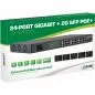 Preview: InLine® PoE+ Gigabit Netzwerk Switch 24 Port 1GBit/s, 2xSFP Metall Lüftersteuerung mit Display 420W