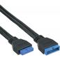 Preview: InLine® USB 3.0 Verlängerung intern Pfostenanschluss Stecker auf Buchse 0,35m