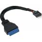 Preview: InLine® USB 3.0 zu 2.0 Adapterkabel intern USB 3.0 auf USB 2.0 Pfostenanschluss 0,15m