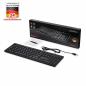 Preview: Perixx PERIBOARD-317 DE beleuchtete Tastatur kabelgebunden große Druckbuchstaben schwarz