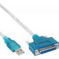 Preview: InLine® USB zu 25pol parallel Drucker-Adapterkabel