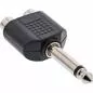 Preview: InLine® Audio Adapter 6,3mm Klinke Stecker an 2x Cinch Buchse Mono Preview: InLine® Audio Adapter 6,3mm Klinke Stecker an 2x Cinch Buchse Mono