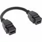 Preview: HDMI Keystone-Adapterkabel, 4K @ 30Hz, Buchse/Buchse, beidseitig Snap-In, 0,2 m, schwarz