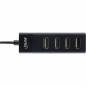 Preview: InLine® USB 2.0 Hub 4 Port schwarz Kabel 30cm