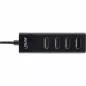Preview: InLine® USB 2.0 Hub 4 Port schwarz Kabel 30cm