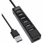 Preview: InLine® USB 2.0 Hub 7-Port schwarz mit 1m USB DC Kabel schwarz