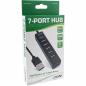 Preview: InLine® USB 2.0 Hub 7-Port schwarz mit 1m USB DC Kabel schwarz