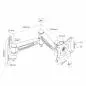 Preview: InLine® Wandhalterung für TFT bis 68cm (27") max. 15kg 2-teiliger Arm