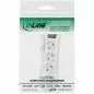 Preview: InLine® Steckdosenleiste 4-fach Schutzkontakt mit Schalter 3m weiß