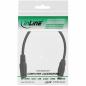 Preview: InLine® Audio Adapterkabel zum Einbau 1x mit Gewinde 3,5mm Stereo Buchse/Buchse 0,2m