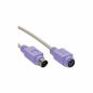 Preview: InLine® PS/2 Verlängerung Stecker / Buchse PC99 violette Stecker 2m