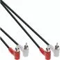 Preview: InLine® Cinch Kabel 2x Cinch Stecker / Stecker gewinkelt 1,2m