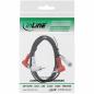 Preview: InLine® Cinch Kabel 2x Cinch Stecker / Stecker gewinkelt 1,2m