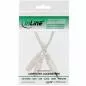 Preview: InLine® Klinken Y-Kabel 3,5mm Klinke Stecker an 2x 3,5mm Klinke Buchse Stereo weiß/vergoldet