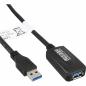 Preview: InLine® USB 3.2 Gen.1 Aktiv-Verlängerung, Stecker A an Buchse A, schwarz, 5m