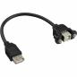 Preview: InLine® USB 2.0 Adapterkabel Buchse A auf Einbaubuchse B 0,2m