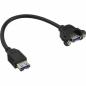 Preview: InLine® USB 3.0 Adapterkabel, Buchse A auf Einbaubuchse A, 0,20m