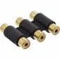 Preview: InLine® Audio/Video Adapter 3x Cinch Buchse auf 3x Cinch Buchse vergoldet