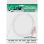 Preview: InLine® Audio Headset Adapterkabel 3,5mm Klinke Stecker 4pol. an 2x 3,5mm Klinke Buchse weiß 1m