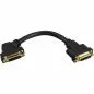 Preview: InLine® DVI-I Adapterkabel, 24+5 DVI Buchse auf Buchse, zum Einbau, vergoldete Kontakte, 0,2m