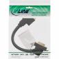 Preview: InLine® DVI-I Adapterkabel, 24+5 DVI Buchse auf Buchse, zum Einbau, vergoldete Kontakte, 0,2m