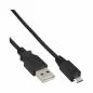 Preview: InLine® Micro-USB 2.0 Kabel USB-A Stecker an Micro-B Stecker schwarz 1,8m