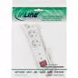 Preview: InLine® Steckdosenleiste 3-fach Schutzkontakt mit Überspannungsschutz mit Schalter 1,5m weiß
