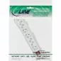 Preview: InLine® Steckdosenleiste 8-fach 4x Schutzkontakt + 4x Euro mit Schalter 1,5m weiß