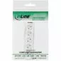 Preview: InLine® Steckdosenleiste 5-fach Schutzkontakt mit Schalter 1,5m weiß