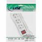 Preview: InLine® Steckdosenleiste 3-fach Schutzkontakt mit Schalter 1,5m weiß