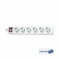 Preview: InLine® Steckdosenleiste 6-fach Schutzkontakt mit Schalter 1,5m weiß