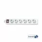 Preview: InLine Steckdosenleiste 6-fach Schutzkontakt mit Schalter 1,5m weiß