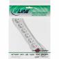 Preview: InLine® Steckdosenleiste 6-fach Schutzkontakt mit Schalter 1,5m weiß
