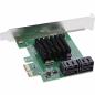 Preview: InLine® Schnittstellenkarte 4x SATA 6Gb/s Controller PCIe 2.0 (PCI-Express)